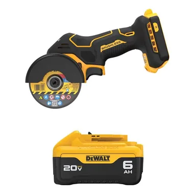 DeWalt DCS438BWDCB206, bundle: 20-Volts XR Lithium-Ion Cordless 3 in. Cut-Off Tool with 20-Volts MAX Lithium-Ion 6. 0Ah Battery Pack
