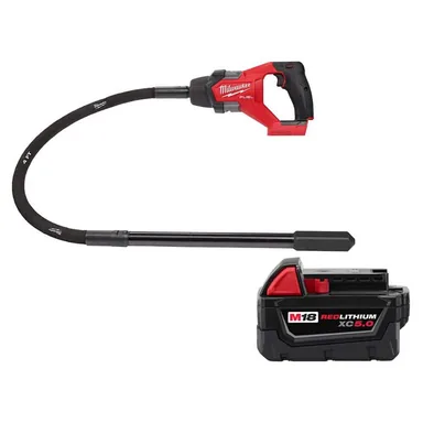 Milwaukee 2910-20-48-11-1850, bundle: M18 FUEL 18V Lithium-Ion Brushless Cordless 4 ft. Concrete Pencil Vibrator w/5.0 Ah Battery