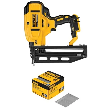 DeWalt DCN662BWCS16200, bundle: 20V MAX XR 16-Gauge Lithium-Ion Cordless Finish Nailer (Tool Only) and 2 in. x 16-GA Straight Finishing Nail (2500-Pack)