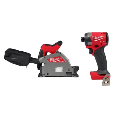 Milwaukee 2831-20-2953-20, bundle: M18 FUEL 18V Lithium-Ion Cordless Brushless 6-1/2 in. Plunge Cut Track Saw w/ Impact Driver