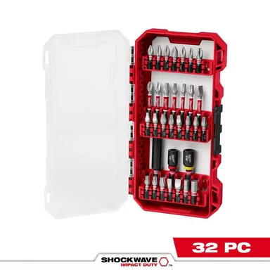 Milwaukee 48-32-4004, accessory: SHOCKWAVE Impact Duty Alloy Steel Screw Driver Bit Set (32-Piece)