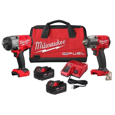 Milwaukee 3010-22, kit: M18 FUEL 18-Volt Lithium-Ion Brushless Cordless High Torque 1/2 in. and Mid-Torque 3/8 in. Impact Wrench Combo Kit