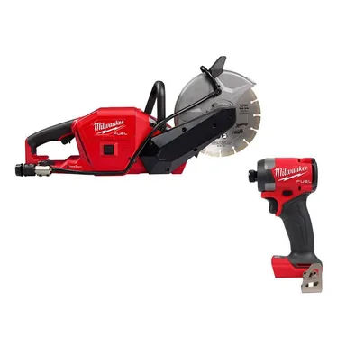 Milwaukee 2786-20-2953-20, bundle: M18 FUEL ONE-KEY 18V Lithium-Ion Brushless Cordless 9 in. Cut Off Saw w/ Impact Driver