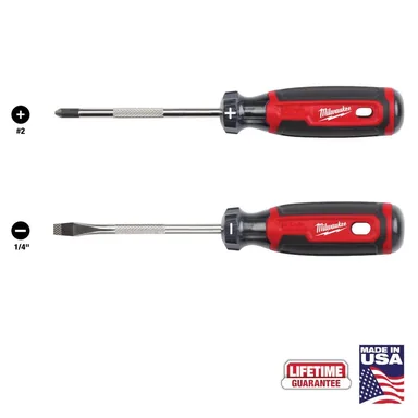 Milwaukee MT200-2, unpowered: Multi-Bit Screwdriver Set with Cushion Grip (2-Piece)