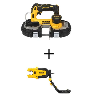 DeWalt DCS377BWACPRIR, unclassified: ATOMIC 20V MAX Cordless Brushless Compact 1-3/4 in. Bandsaw (Tool Only) and IMPACT CONNECT Copper Pipe Cutter Attachment