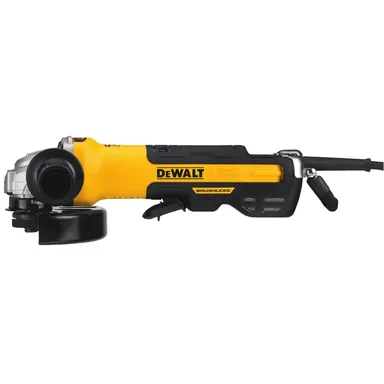 DeWalt DWE43244N, standalone tool: 13 Amp Corded 5 in. to 6 in. Brushless Angle Grinder with Paddle Switch (photograph from the Home Depot listing)