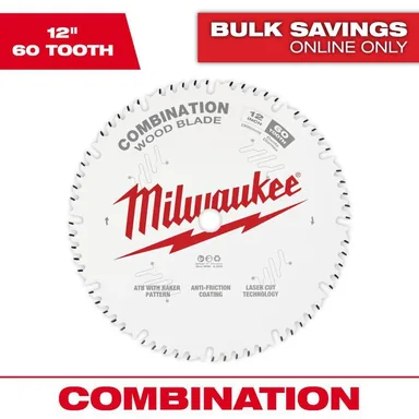 Milwaukee 48-40-1222, accessory: 12 in. x 60-Tooth Combination Circular Saw Blade