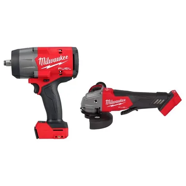 Milwaukee 2967-20-2880-20, bundle: M18 FUEL 18V Lithium-Ion Brushless Cordless 1/2 in. Impact Wrench with Friction Ring (Tool-Only) w/Brushless Grinder
