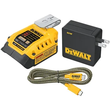 DeWalt DCB094K, accessory: 20V MAX Charger and USBC Adaptor Kit (photograph from the Home Depot listing)