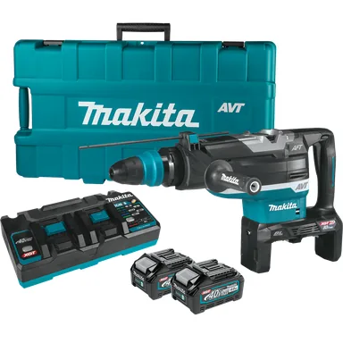 Makita GRH06PM, kit: Makita GRH06PM 80V max (40V max X2) XGT Brushless 2" SDS-MAX AVT Rotary Hammer Kit, AFT, AWS Capable (4.0Ah)