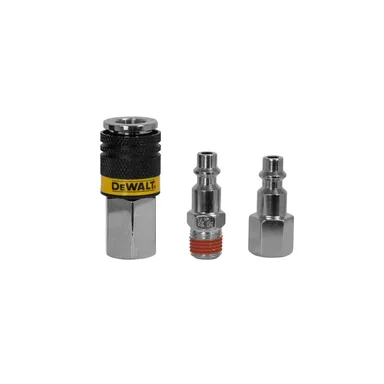 DeWalt DXCM036-0207, accessory: 3-Pieces 1/4 in. Industrial Coupler and Plug Kit