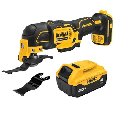 DeWalt DCS354PK, unclassified: ATOMIC 20V MAX Lithium-Ion Cordless Brushless Oscillating Tool Kit with 4.0 Ah Battery and (2) Blades