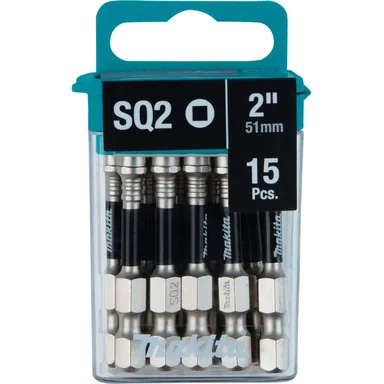 Makita E-01052, accessory: Makita E-01052 Impact XPS #2 Square 2" Power Bit, 15/pk