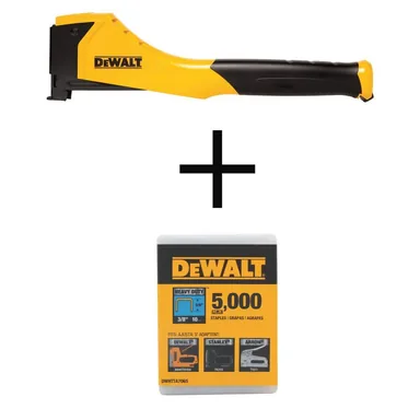 DeWalt DWHTTH450TA7065, accessory: Heavy-Duty Hammer Tacker and 3/8 in. Heavy-Duty Staples (5000 Pack)