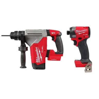 Milwaukee 2915-20-2953-20, bundle: M18 FUEL 18V Lithium-Ion Brushless Cordless SDS-Plus 1-1/8 in. Rotary Hammer Drill w/ Impact Driver