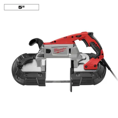 Milwaukee 6232-21, kit: 11 Amp Deep Cut Band Saw with Hard Case (photograph from the Home Depot listing)