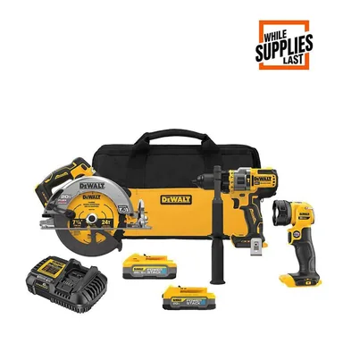 DeWalt DCK304E1H1, bundle: 20V MAX Lithium-Ion Cordless 3-Tool Combo Kit with 5.0 Ah Battery and 1.7 Ah Battery