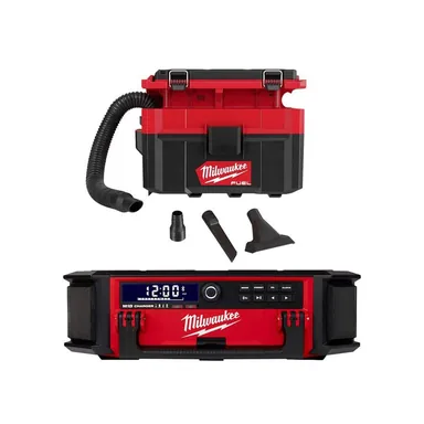 Milwaukee 0970-20-2950-20, bundle: M18 FUEL PACKOUT 18-Volt 2.5 Gal. Lithium-Ion Cordless Wet/Dry Vacuum with PACKOUT Radio/Speaker