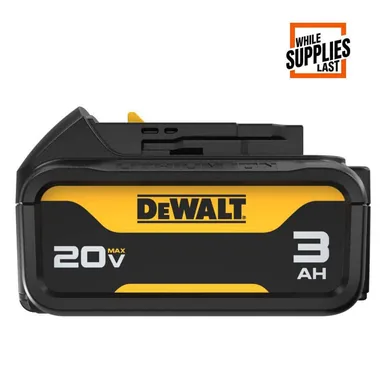 DeWalt DCB200, accessory: 20V MAX Premium Lithium-Ion 3.0Ah Battery Pack (photograph from the Home Depot listing)