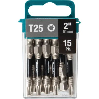 Makita E-01074, accessory: Makita E-01074 Impact XPS T25 Torx 2" Power Bit, 15/pk