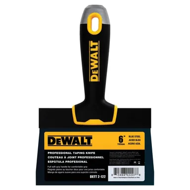 DeWalt DXTT-2-122, unpowered: 6 in. Blue Steel Taping Knife with Soft Grip Handle