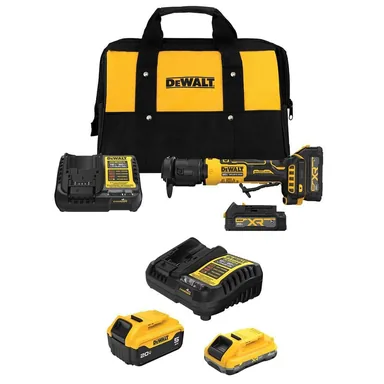 DeWalt DCG430GE2W45-2C, bundle: ATOMIC 20V MAX Lithium-Ion 3 in. Cordless Brushless Cut-Off Tool Kit w/ 5Ah, 4Ah and (2)1.7 Ah Batteries and (2)Chargers