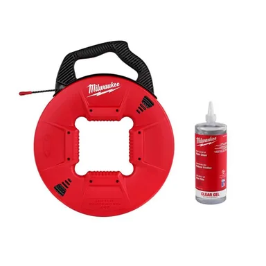 Milwaukee 48-22-4167-48-22-4135, bundle: 200 ft. Polyester Fish Tape with Non-Conductive Tip with Premium Synthetic Clear Lubricant