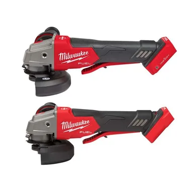 Milwaukee 2882-20-2888-20, bundle: M18 FUEL 18V Lith-Ion Brushless Cordless 4-1/2 in. /5 in. Braking Grinder w/ Paddle Switch and M18 Grinder