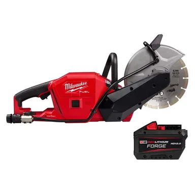 Milwaukee 2786-20-48-11-1813, bundle: M18 FUEL ONE-KEY 18V Lithium-Ion Brushless Cordless 9 in. Cut Off Saw w/ M18 FORGE HD12. 0 Battery