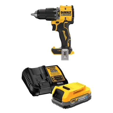 DeWalt DCD799BWCBP034C, bundle: ATOMIC 20V MAX Lithium-Ion Brushless Cordless 1/2 in. Hammer Drill with 20V MAX XR POWERSTACK 1. 7Ah Battery and Charger