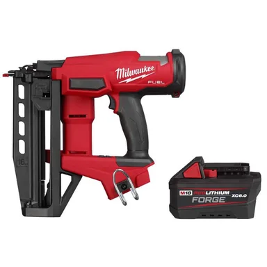 Milwaukee 3020-20-48-11-1861, bundle: M18 FUEL 18V Gen ll 16-Gauge Straight Finish Nailer and M18 18V Lithium-Ion REDLITHIUM FORGE 6.0 Ah Battery Pack