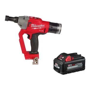 Milwaukee 2661-20-48-11-1865, bundle: M18 FUEL ONE-KEY 18V Lith-Ion Brushless Cordless 1/4 in. Lockbolt Tool w/ (1) HIGH OUTPUT 6.0 Ah Battery