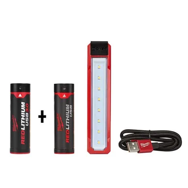 Milwaukee 2112-21-48-11-2131, bundle: 445 Lumens LED REDLITHIUM USB Rover Pocket Flood Light with Extra USB 3.0 Ah Battery