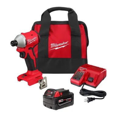 Milwaukee 3651-21XC, kit: M18 18V Lithium-Ion Compact Brushless Cordless 1/4 in. Impact Driver Kit