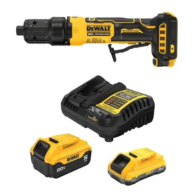 DeWalt DCG420BW245-2C, bundle: ATOMIC 20V MAX Lithium-Ion Cordless Die Grinder with Paddle Switch with 4.0 Ah and 5.0 Ah Batteries and Charger