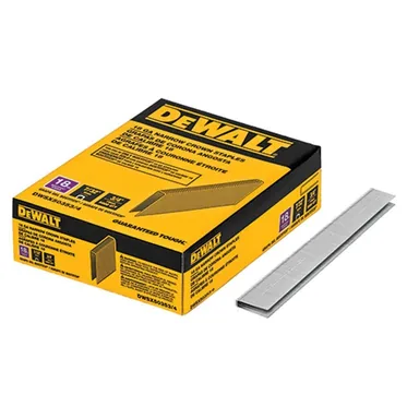 DeWalt DWSX50353/4, accessory: 3/4 in. x 7/32 in. 18-Gauge Glue Collated Narrow Crown Staples (5,000 per Box)