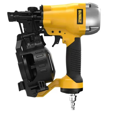DeWalt DW46RN, standalone tool: 1-3/4 in. 15 Degree Pneumatic Coil Roofing Nailer (photograph from the Home Depot listing)