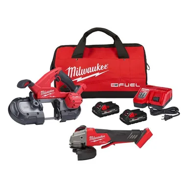 Milwaukee 2829-22-2888-20, bundle: M18 FUEL 18-Volt Lithium-Ion Brushless Cordless Compact Bandsaw Kit w/M18 FUEL Grinder