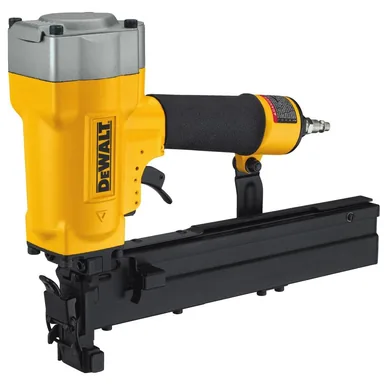 DeWalt DW451S2, standalone tool: Corded Pneumatic 16-Gauge 1 in. Crown Lathing Stapler (photograph from the Home Depot listing)