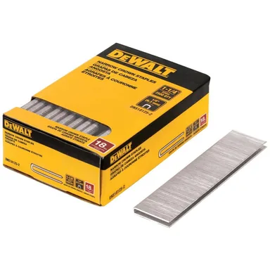 DeWalt DNS18125-2, accessory: 1/4 in. x 1-1/4 in. 18-Gauge Glue Collated Crown Staple (2500 Pieces)