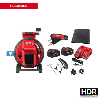 Milwaukee 3972-22, kit: M18 18-Volt Lithium-Ion Cordless 100 ft. Flexible Modular Pipeline Sewer Camera System Kit with Batteries and Charger