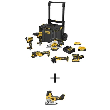 DeWalt DCKTS681D1P1W35, unclassified: 20V MAX ToughSystem Lithium-Ion 6-Tool Cordless Combo Kit and 20V MAX XR Cordless Barrel Grip Jigsaw