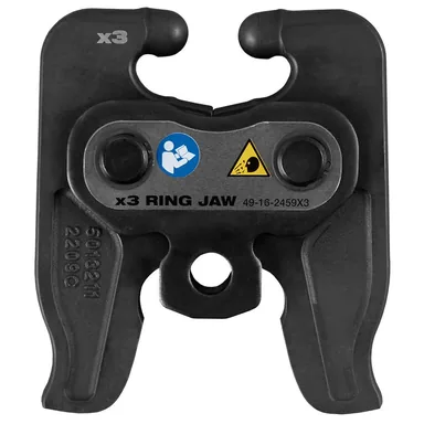Milwaukee 49-16-2459X3, accessory: CTS/IPS Copper/Black Iron Pipe X3 Ring Jaw for M12 FORCE LOGIC Press Tool (photograph from the Home Depot listing)