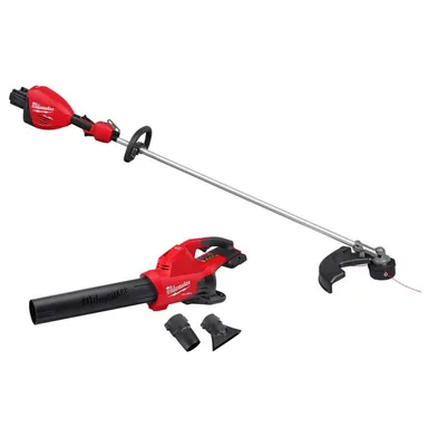 Milwaukee 3006-20-2824-20, bundle: M18 FUEL 18V Brushless Cordless 17 in. Dual Battery Straight Shaft String Trimmer w/Dual Battery Blower (2-Tool)