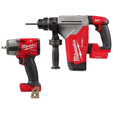 Milwaukee 2915-20-2960-20, bundle: M18 FUEL 18V Lithium-Ion Brushless Cordless 1-1/8 in. SDS-Plus Rotary Hammer with 3/8 in. Impact Wrench