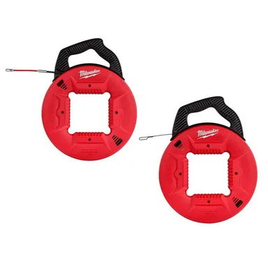 Milwaukee 48-22-4192-48-22-4176, bundle: 50 ft. Polyester Fish Tape with Flexible Metal Leader with 1/8 in. x 120 ft. Steel Fish Tape