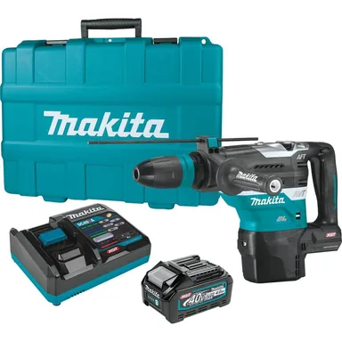 Makita GRH05M1, kit: Makita GRH05M1 40V max XGT Brushless 1-9/16" SDS-MAX AVT Rotary Hammer Kit, AFT, AWS Capable (4.0Ah)