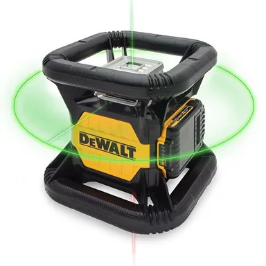 DeWalt DW079LG, kit: 20V MAX Lithium-Ion 250 ft. Green Self-Leveling Rotary Laser Level with 2.0Ah Battery, Charger, and TSTAK Case