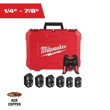 Milwaukee 49-16-2661RX, accessory: 1/4 in. - 7/8 in. RLS ACR Copper Pivoting Press Ring Kit for M18 FORCE LOGIC Press Tools (photograph from the Home Depot listing)