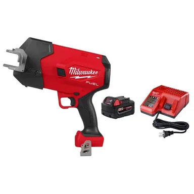 Milwaukee 3469-20-48-59-1850, bundle: M18 FUEL 18 Volt Lithium-Ion Brushless Cordless 1/2 in.-1 in. Iron Pipe Size Cutter with M18 5.0 Ah Starter Kit